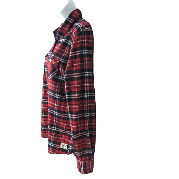 Weatherproof Vintage Plaid Flannel Button Down Shirt Lumberjack Red/Blue - Picture 4 of 7